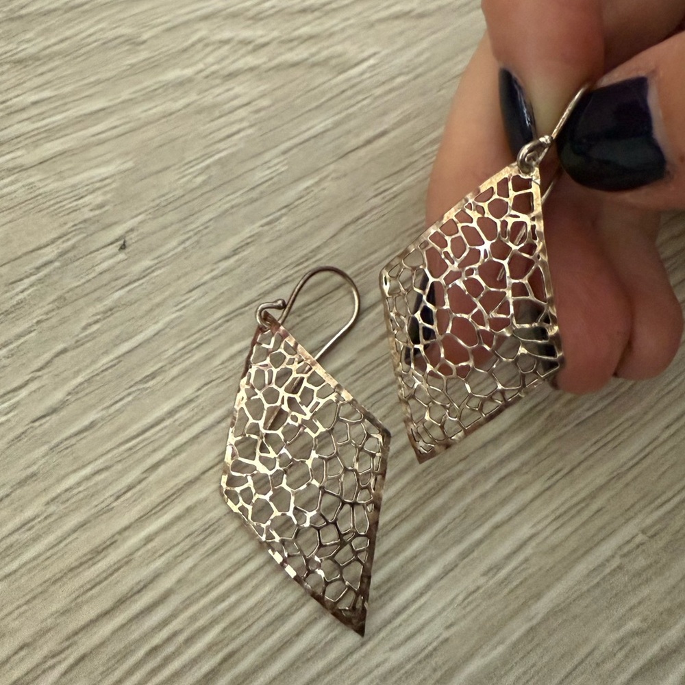 Silver delicate earrings
